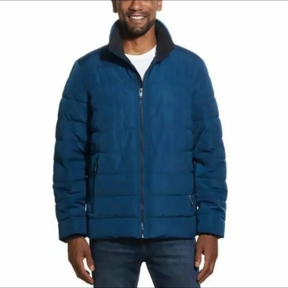 WEATHERPROOF Men’s Ultra Luxe Water Resistant Puffer Jacket Blue Sphere XXL EUC